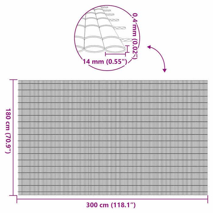 Gard de grădină cu două fețe, galben, 1,8x3 m, PVC - WALTI WALTI