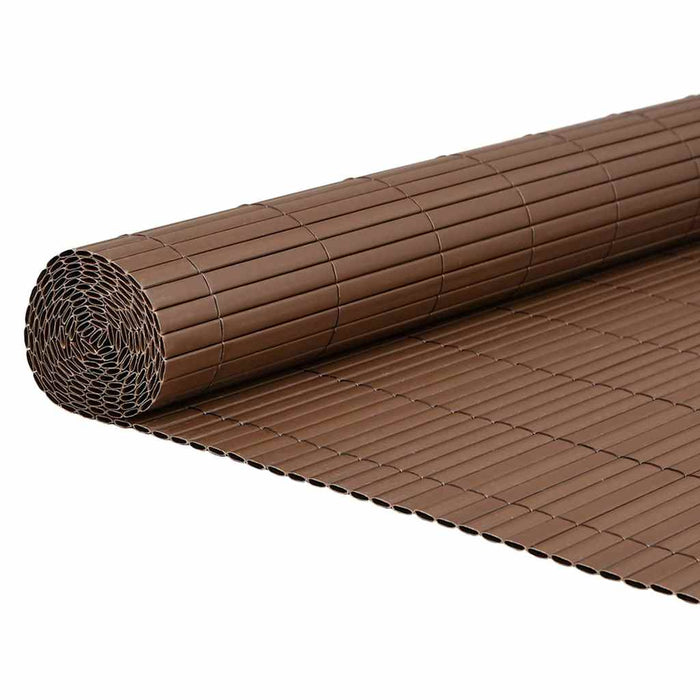 Gard de grădină cu două fețe, maro, 1,8x3 m, PVC WALTI