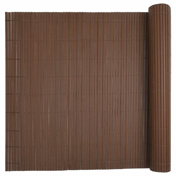 Gard de grădină cu două fețe, maro, 1,8x3 m, PVC WALTI