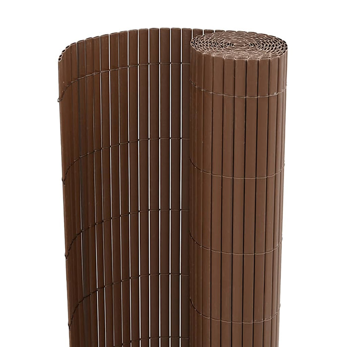 Gard de grădină cu două fețe, maro, 1,8x3 m, PVC WALTI