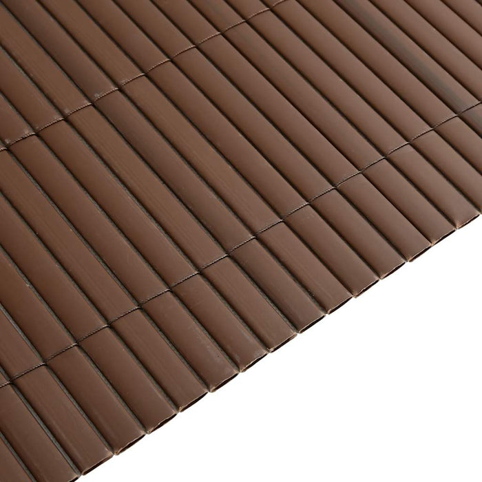 Gard de grădină cu două fețe, maro, 1,8x3 m, PVC WALTI