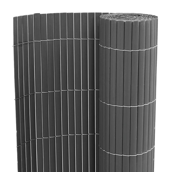 Gard de grădină cu două fețe, gri, 1,8x3 m, PVC - WALTI WALTI