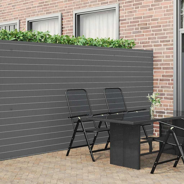 Gard de grădină cu două fețe, gri, 1,8x3 m, PVC - WALTI WALTI