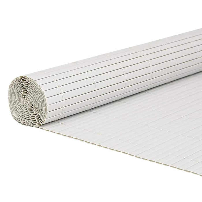 Gard de grădină cu două fețe, alb, 1,8x5 m, PVC - WALTI WALTI