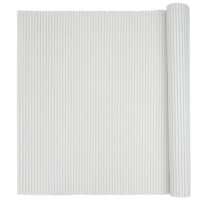 Gard de grădină cu două fețe, alb, 1,8x5 m, PVC - WALTI WALTI