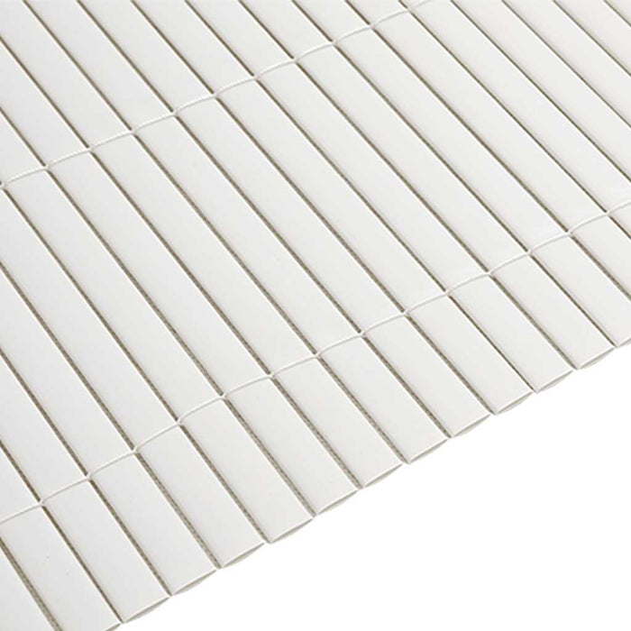 Gard de grădină cu două fețe, alb, 1,8x5 m, PVC - WALTI WALTI