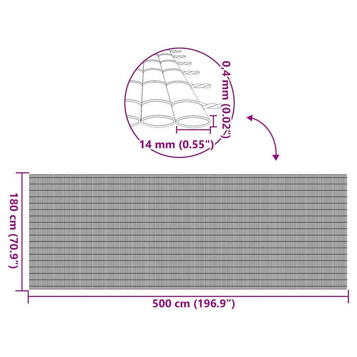 Gard de grădină cu două fețe, alb, 1,8x5 m, PVC - WALTI WALTI