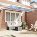 Cortina Retractabilă Manual Albastru și Alb 250 x 200 cm - WALTI WALTI