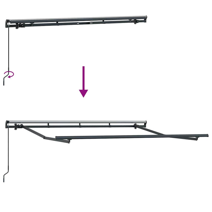 Cortina Retractabilă Manual albastru 250 x 200 cm țesătură - WALTI WALTI