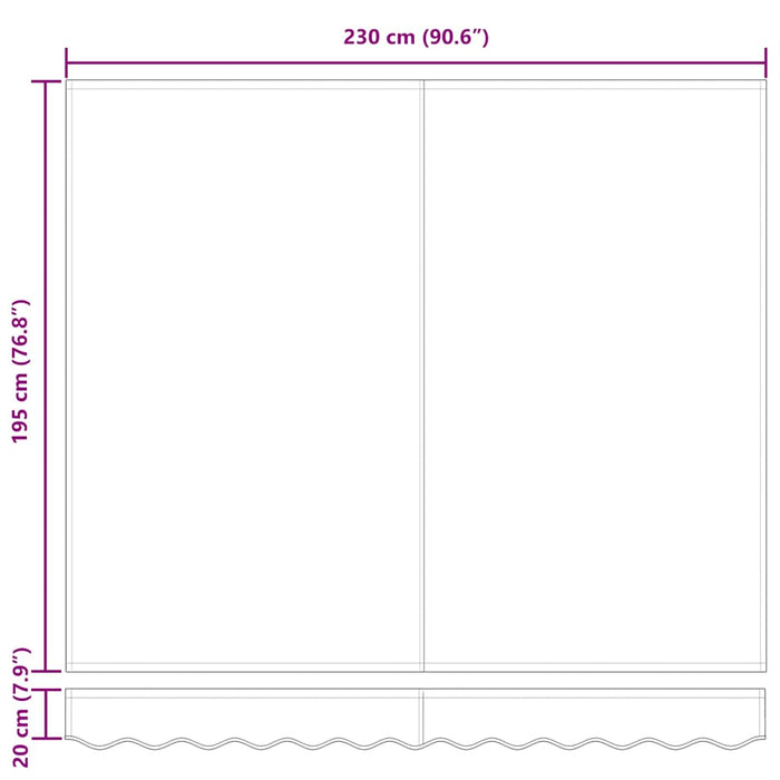 Cortina Retractabilă Manual Burgundy 250 x 200 cm țesătură - WALTI WALTI