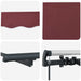 Cortina Retractabilă Manual Burgundy 250 x 200 cm țesătură - WALTI WALTI
