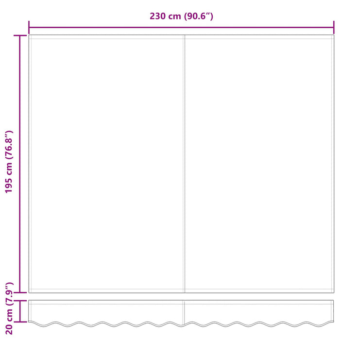 Cortina Retractabilă Manual Burgundy 250 x 200 cm țesătură - WALTI WALTI