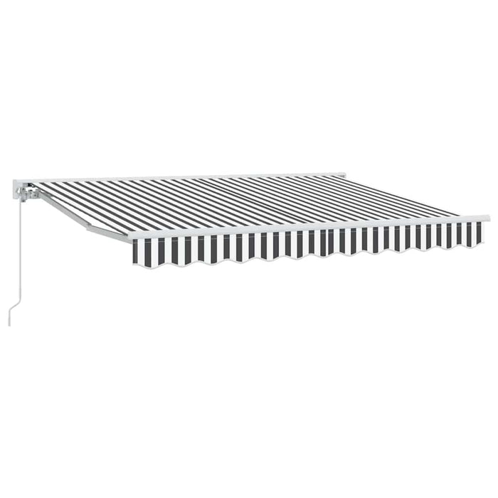 Cortina Retractabilă Manual Antracit și Alb 250 x 200 cm - WALTI WALTI