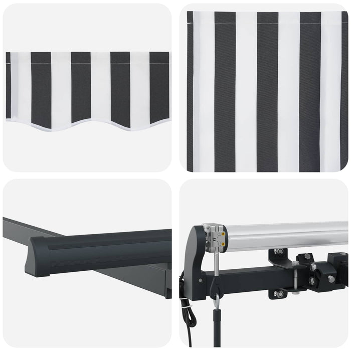Copertină retractabilă Antracit 250 x 200 cm țesătură WALTI
