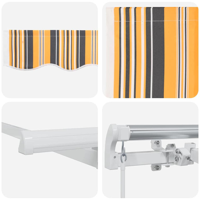 Cortina Retractabilă Galben și gri 250 x 200 cm țesătură WALTI