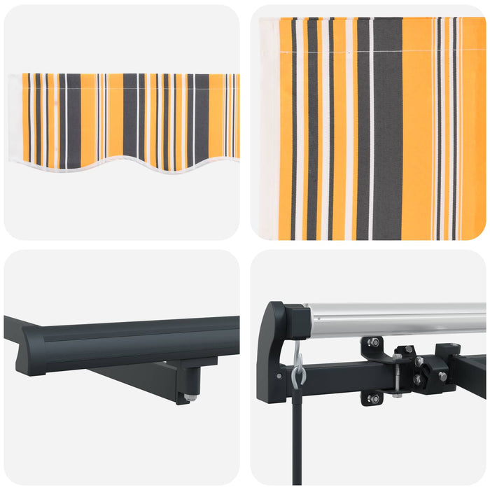 Cortina Retractabilă Galben și gri 250 x 200 cm țesătură WALTI
