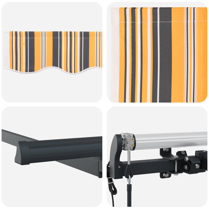 Cortina Retractabilă Galben și gri 250 x 200 cm țesătură WALTI