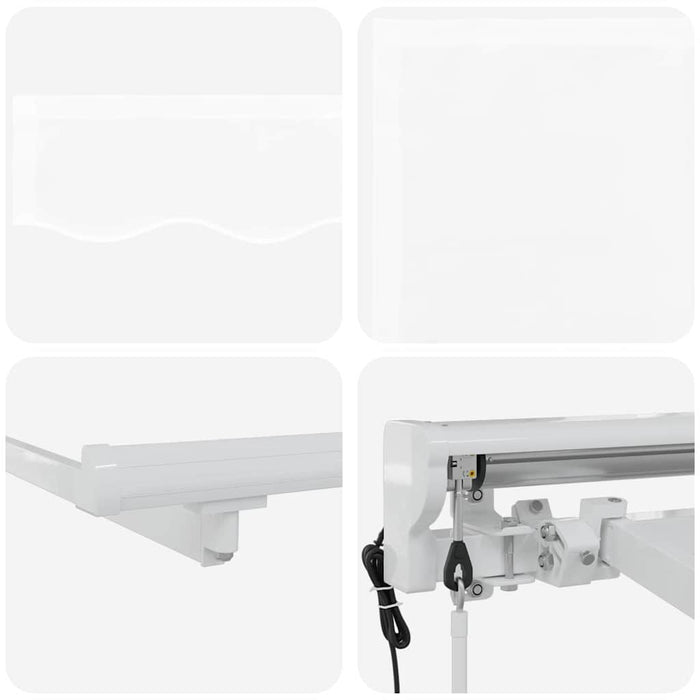 Cadru de copertină Alb 250 x 200 cm Poliester cu Acoperire PU - WALTI WALTI
