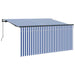 Cortina Retractabilă Manual Albastru și Alb 300 x 200 cm - WALTI WALTI