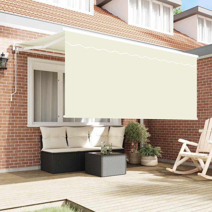 Cortina Retractabilă Crem 300 x 200 cm Poliester și Aluminiu - WALTI WALTI