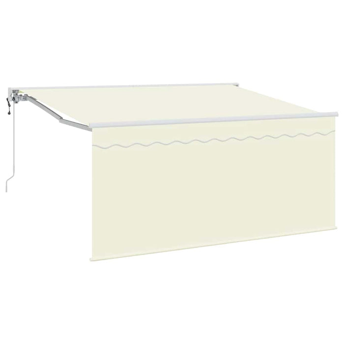 Cortina Retractabilă Crem 300 x 200 cm Poliester și Aluminiu - WALTI WALTI