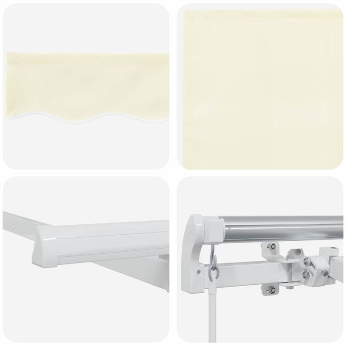 Cortina Retractabilă Crem 300 x 200 cm Poliester și Aluminiu - WALTI WALTI