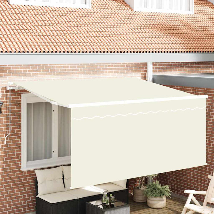 Cortina Retractabilă Crem 300 x 200 cm Poliester și Aluminiu - WALTI WALTI