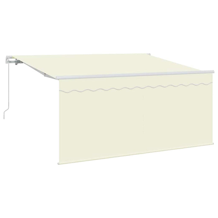 Cortina Retractabilă Crem 300 x 200 cm Poliester și Aluminiu - WALTI WALTI
