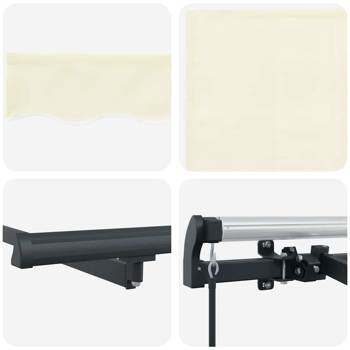 Cortina Retractabilă Crem 300 x 200 cm Poliester și Aluminiu - WALTI WALTI