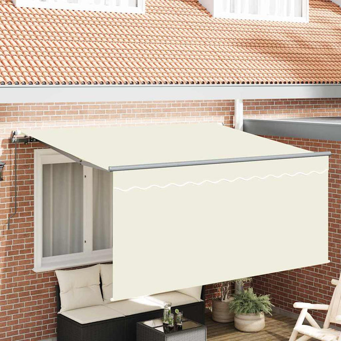 Cortina Retractabilă Crem 300 x 200 cm Poliester și Aluminiu - WALTI WALTI