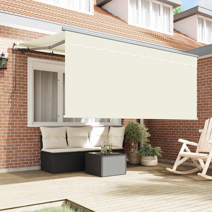 Cortina Retractabilă Crem 300 x 200 cm Poliester și Aluminiu - WALTI WALTI