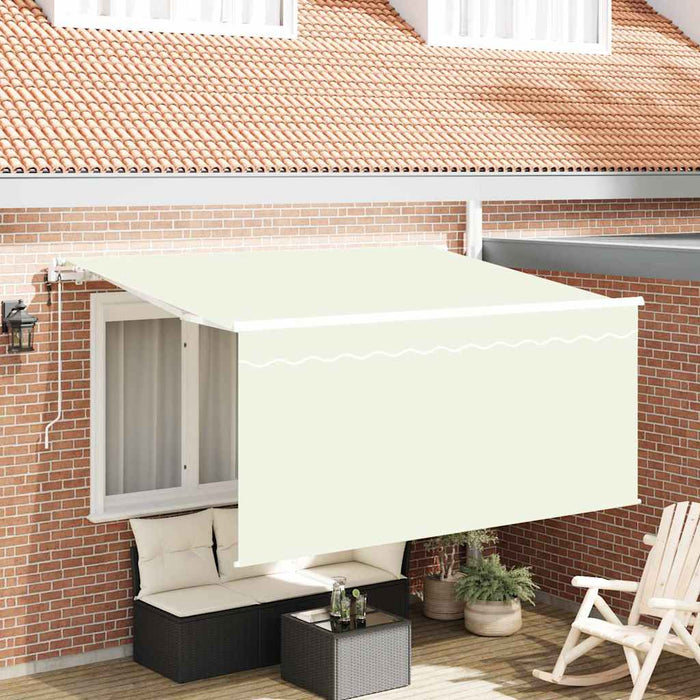 Cortina Retractabilă Crem 300 x 200 cm Poliester și Aluminiu - WALTI WALTI