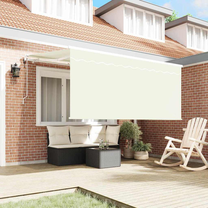 Cortina Retractabilă Crem 300 x 200 cm Poliester și Aluminiu - WALTI WALTI