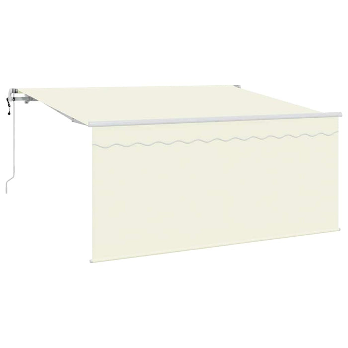 Cortina Retractabilă Crem 300 x 200 cm Poliester și Aluminiu - WALTI WALTI