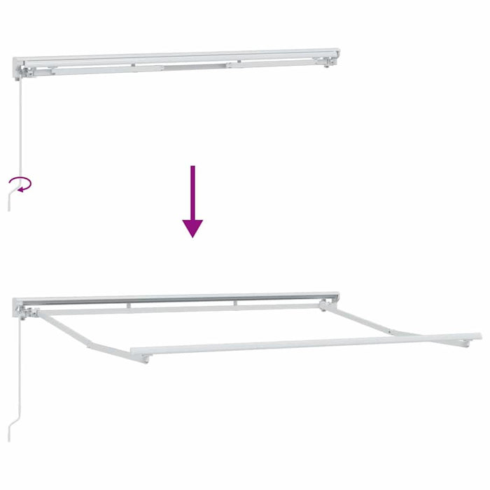 Cortina Retractabilă Manual Galben și alb 300 x 200 cm - WALTI WALTI