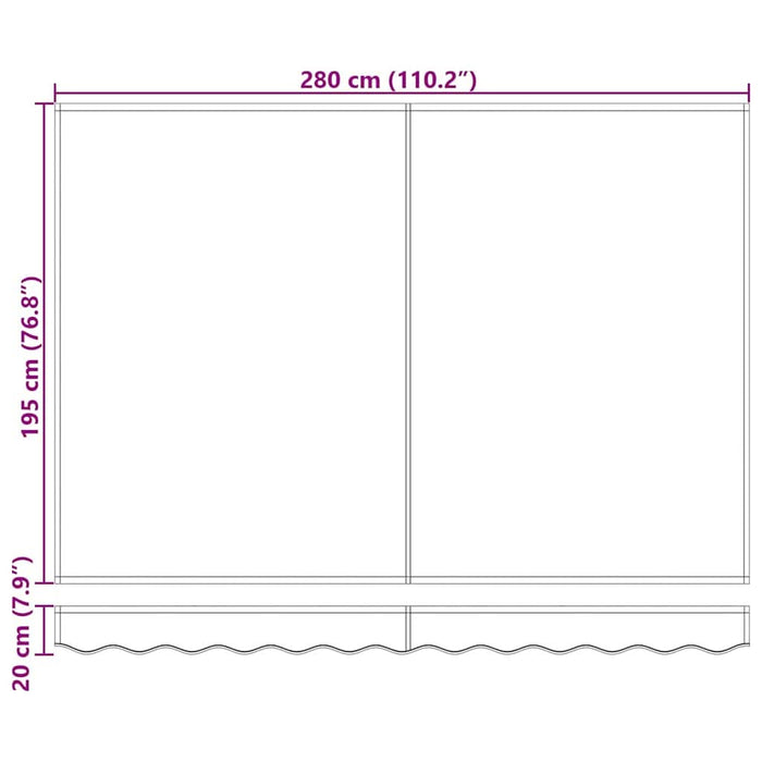 Cortina Retractabilă Manual Galben și alb 300 x 200 cm - WALTI WALTI