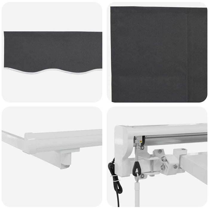 Copertină retractabilă Antracit 300 x 200 cm WALTI