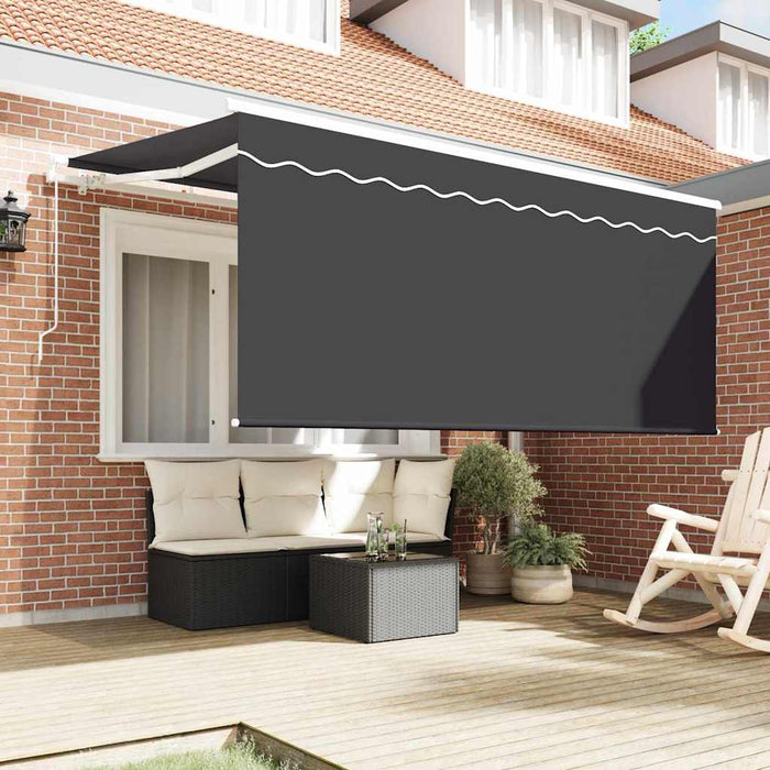 Cortina Retractabilă Dungi Antracit 300 x 200 cm țesătură - WALTI WALTI