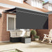 Cortina Retractabilă Dungi Antracit 300 x 200 cm țesătură - WALTI WALTI