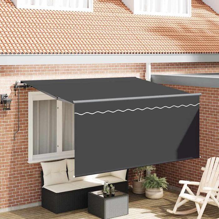 Cortina Retractabilă Dungi Antracit 300 x 200 cm țesătură - WALTI WALTI