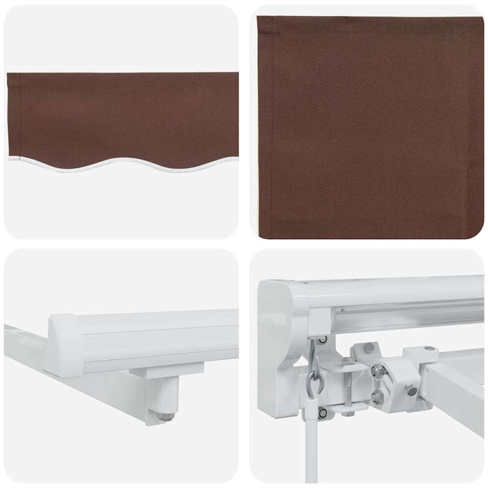 Cadru de copertină Maro 300 x 200 cm Poliester cu Acoperire PU - WALTI WALTI