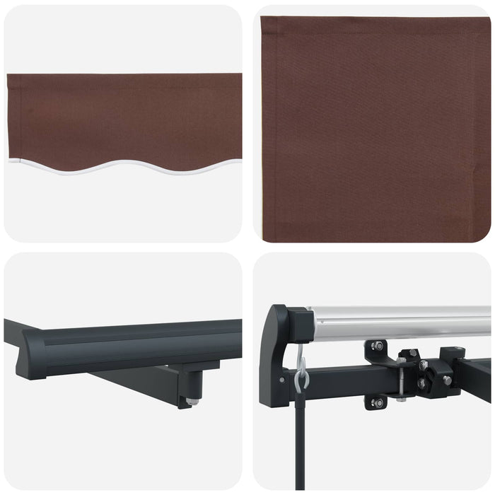 Cortina Retractabilă Manual Maro 300 x 200 cm țesătură - WALTI WALTI