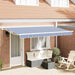 Cortina Retractabilă Manual Albastru și Alb 350 x 200 cm - WALTI WALTI