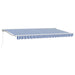 Cortina Retractabilă Manual Albastru și Alb 350 x 200 cm - WALTI WALTI