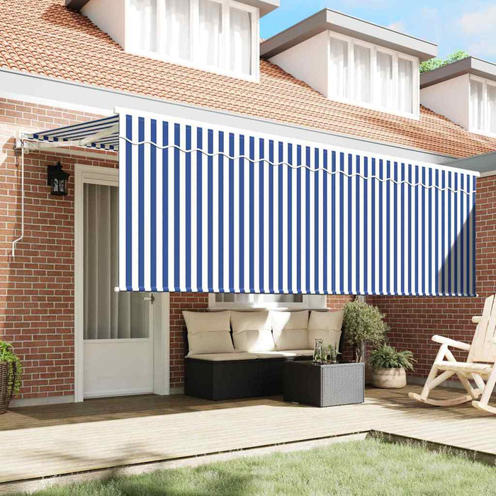Cortina Retractabilă Dungi albastru 350 x 200 cm țesătură - WALTI WALTI