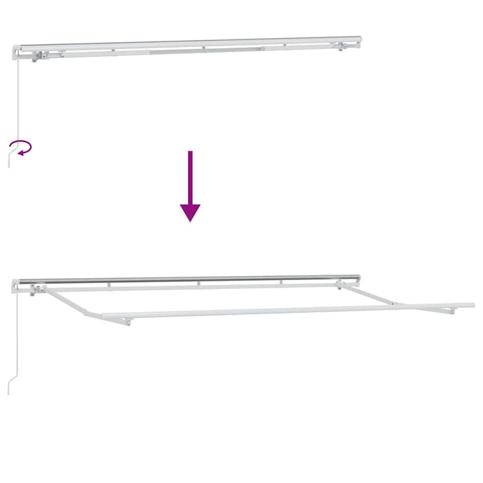 Cortina Retractabilă Dungi albastru 350 x 200 cm țesătură - WALTI WALTI