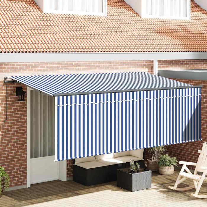Cortina Retractabilă Dungi albastru 350 x 200 cm țesătură - WALTI WALTI