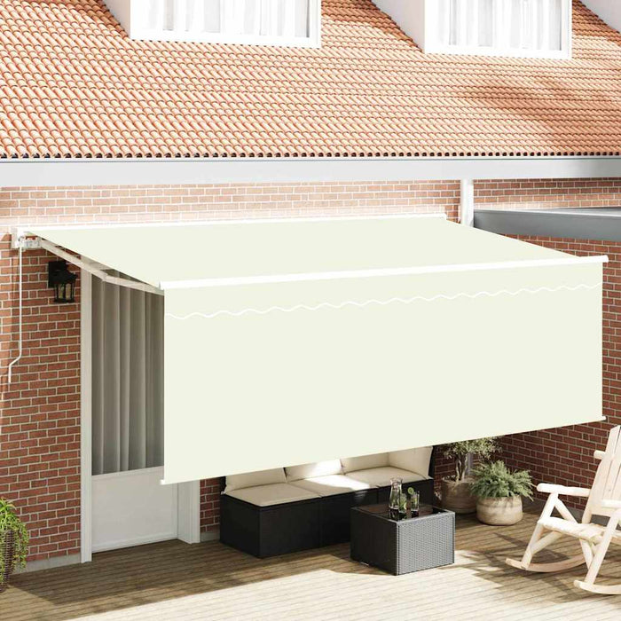 Cortina Retractabilă Crem 350 x 200 cm Poliester și Aluminiu - WALTI WALTI