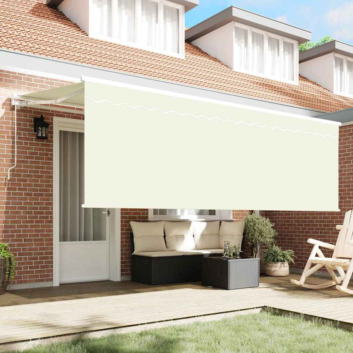 Cortina Retractabilă Crem 350 x 200 cm Poliester și Aluminiu - WALTI WALTI