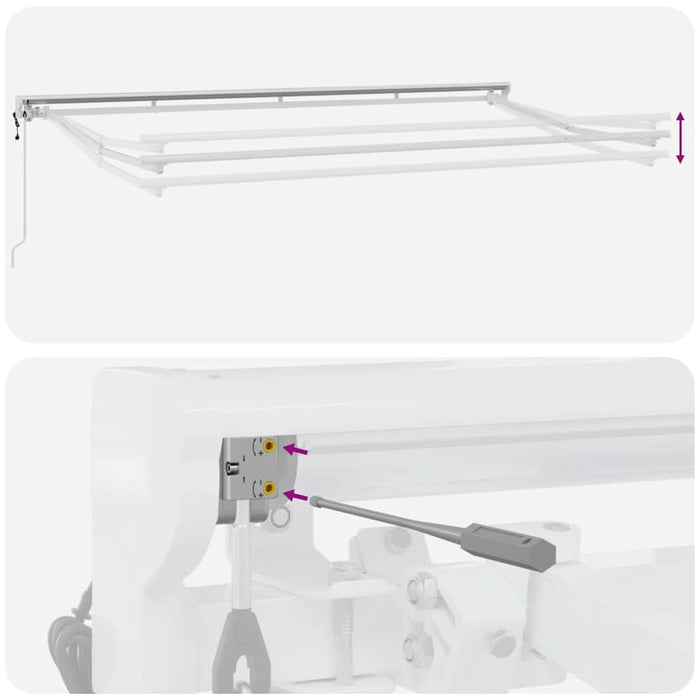 Cortina Retractabilă Galben și alb 350 x 200 cm - WALTI WALTI